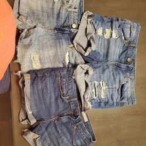 3 pqirs of Aeropostle Jean shorts.
